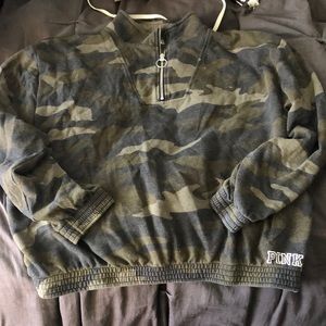 PINK camo style sweater